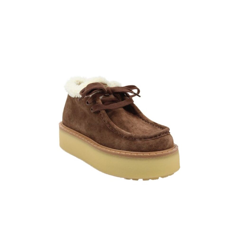 Prada Womens Shearling Lined Suede Ankle Chukka Boots Brown Size 37 7